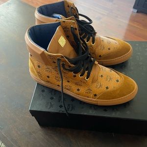 MCM Cognac High Top Sneakers